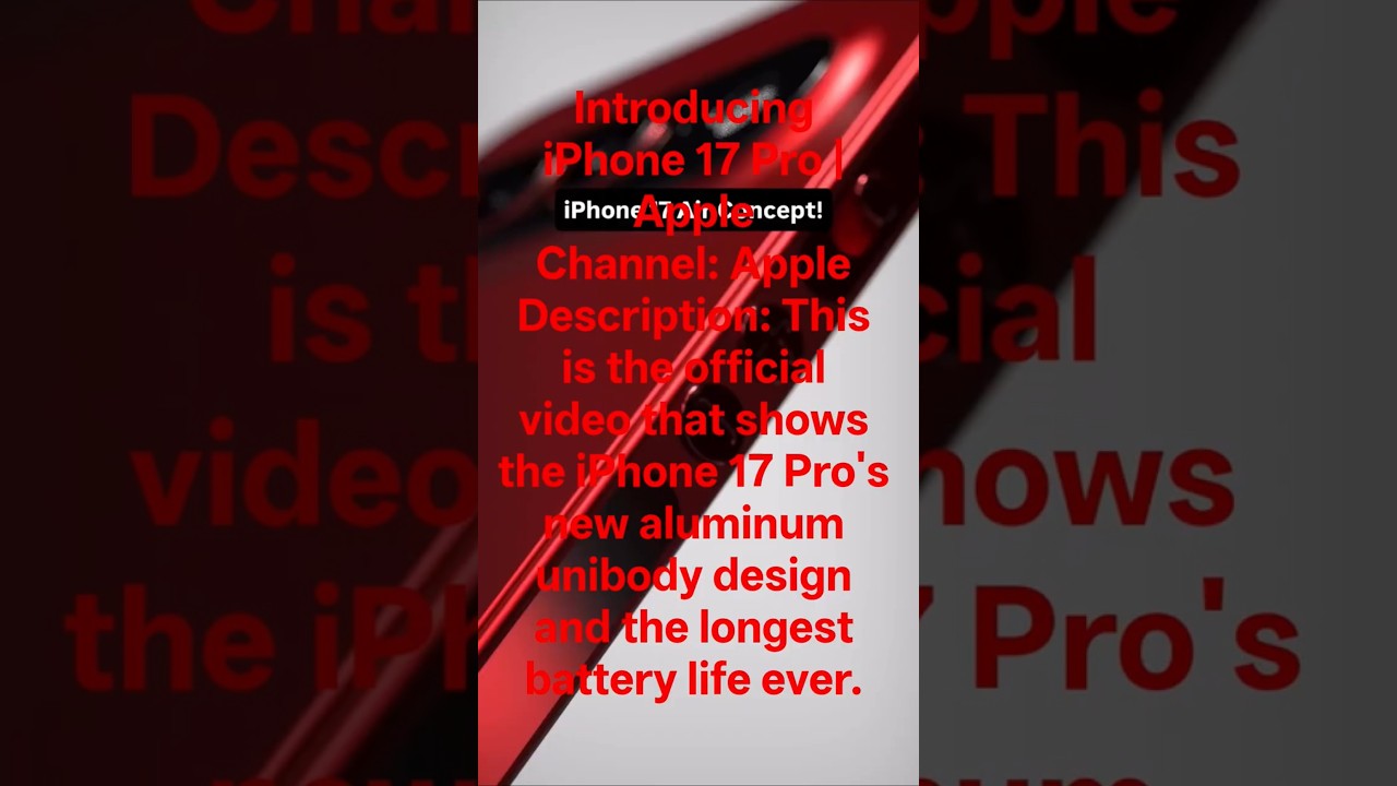 Introducing iPhone 17 Pro | AppleChannel.