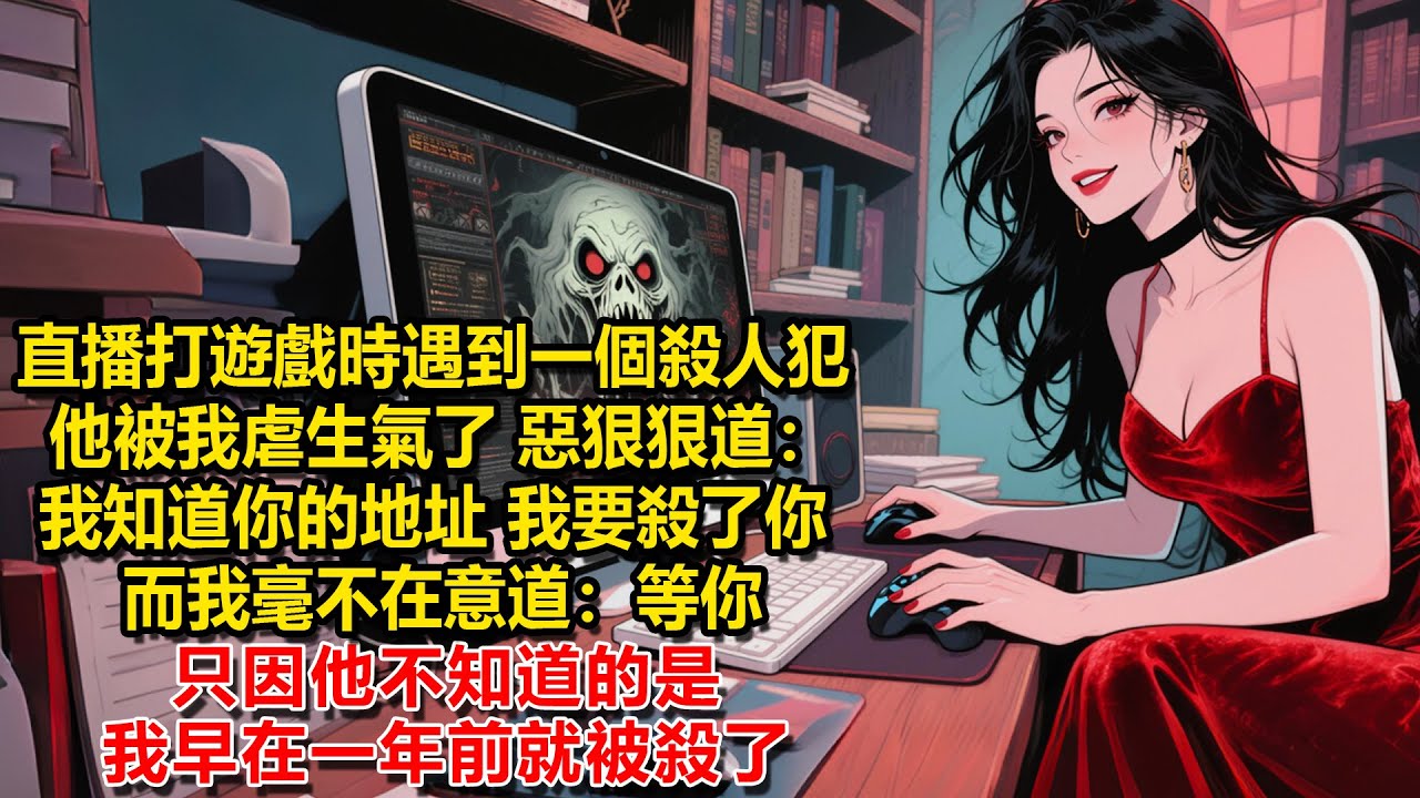直播打遊戲時遇到一個殺人犯，他被我虐生氣了，惡狠狠道：我知道你的地址，我要在萬眾矚目下殺了你。而我毫不在意道：等你。只因他不知道的是，我早在一年前就被殺了。