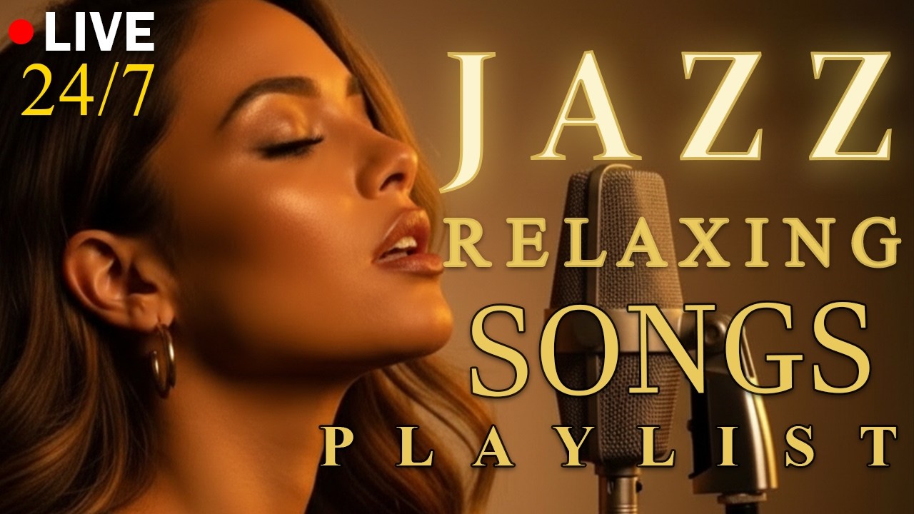 Smooth Jazz Chill Out Lounge with Female Vocals | Soulful Romantic Jazz Songs | LIVE🔴 24/7