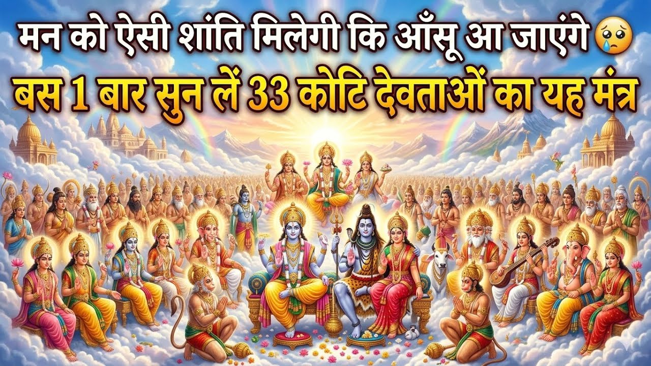 मन को ऐसी शांति मिलेगी कि आँसू आ जाएंगे 🥺 बस 1 बार सुन लें 33 कोटि देवताओं का यह मंत्र All  Bhajan 🛕