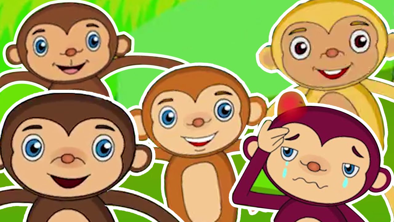Five Little Monkeys | Nursery Rhymes and Kids Songs | Songs for Children By Guitar Bob