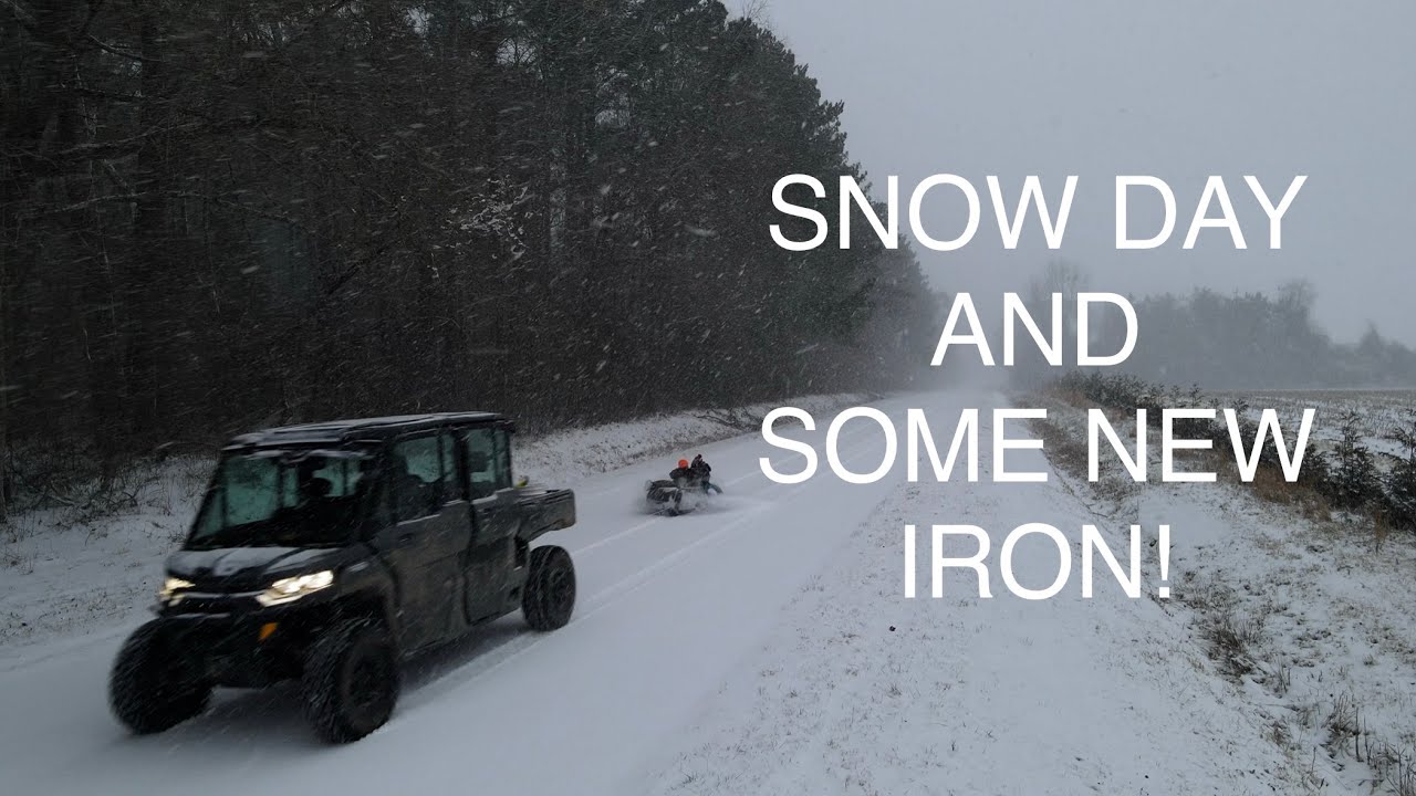 Snow day prep and play - new iron on the farm.!!  