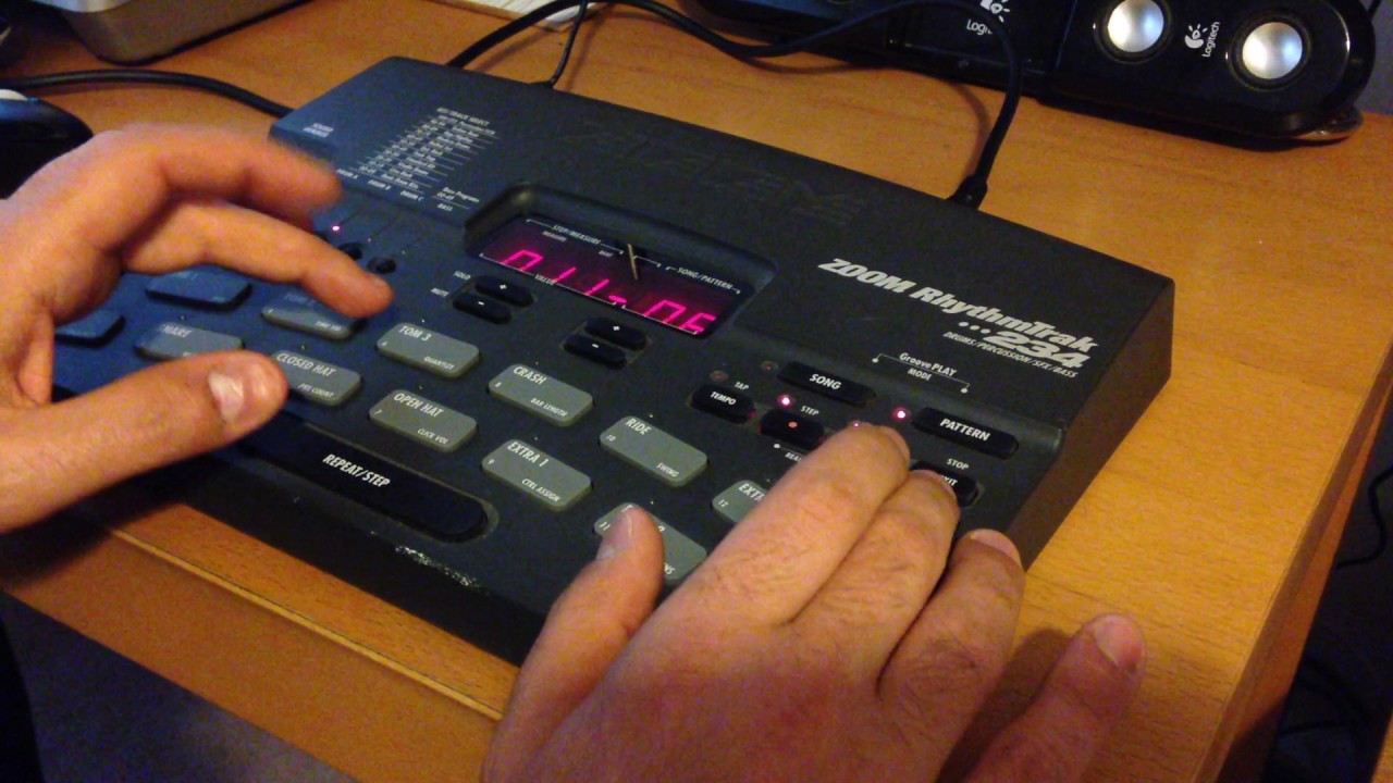 Making a hip hop beat on the Zoom RhythmTrak 234 Drum Machine