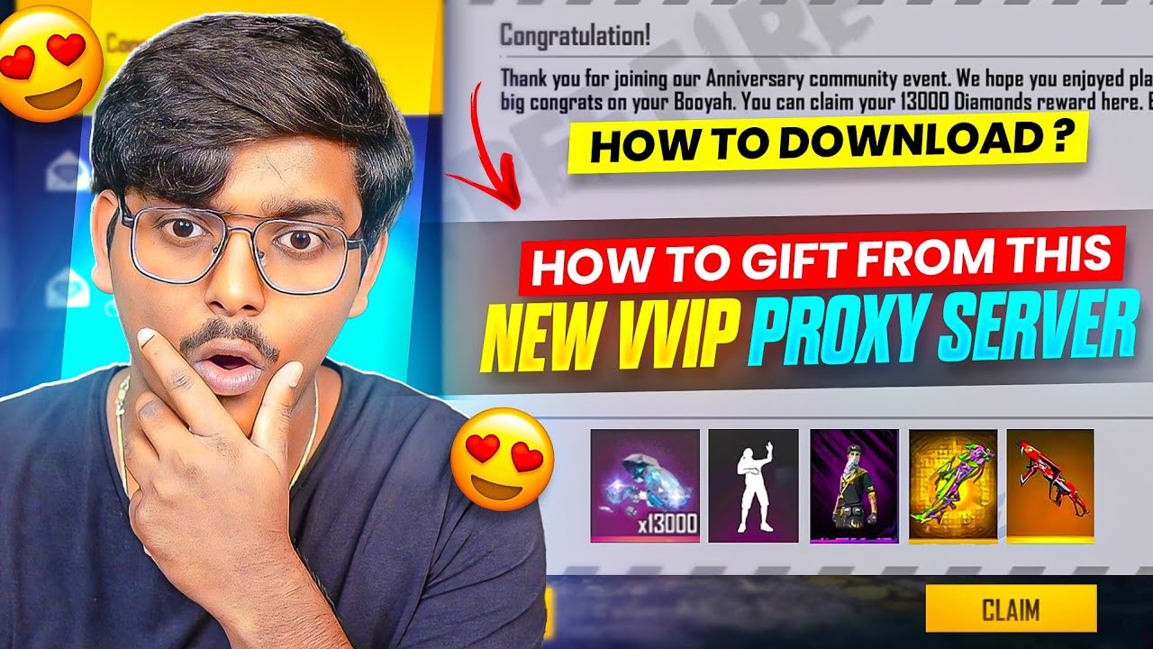 How To Download & Gift From New V-VIP Proxy Server In Free Fire 💯😱🔥 | Free Fire Proxy Server