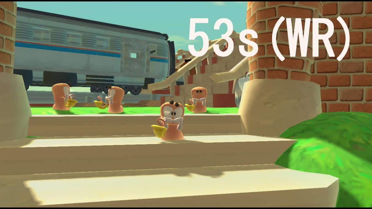 Worms Ultimate Mayhem Speedrun Tutorial 1 WR 53s by old worm ray