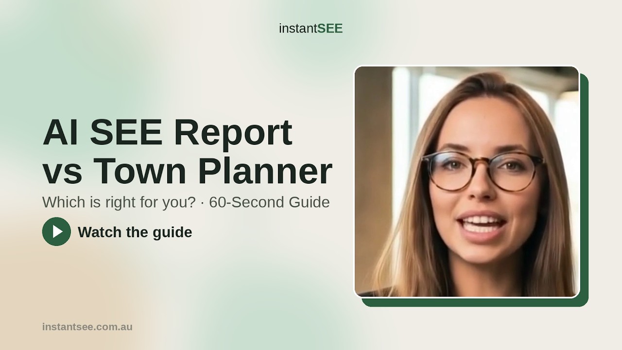 AI SEE Report vs Town Planner | NSW Planning (60-Second Guide)