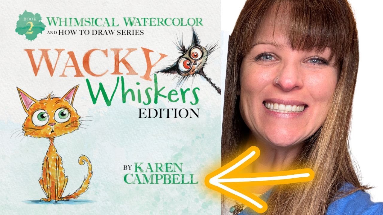 😻 Перелистываем книгу «Wacky Whiskers»! Вторая книга из серии «Whimsical Watercolors and How to D...
