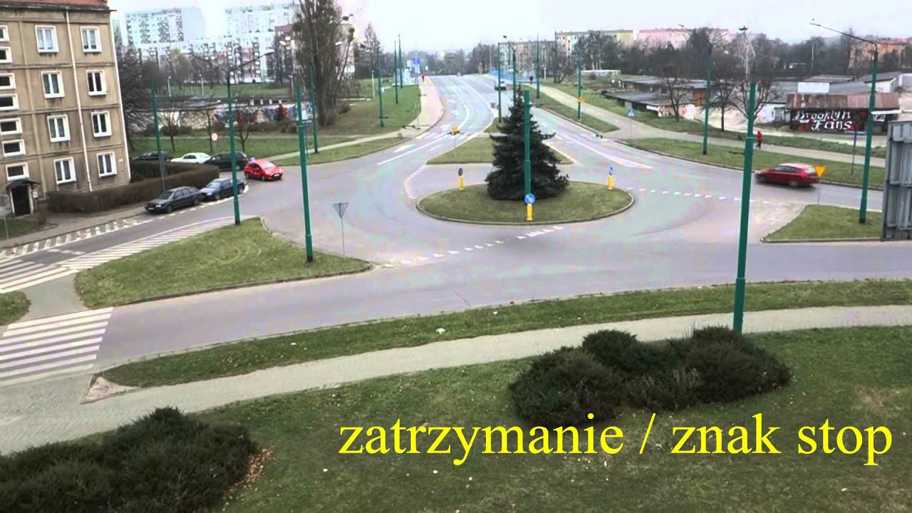 Skrzyżowanie AGRAFKA / choinka, ul. Harcerska / Cienista / Begonii / trasy egzaminacyjne Tychy