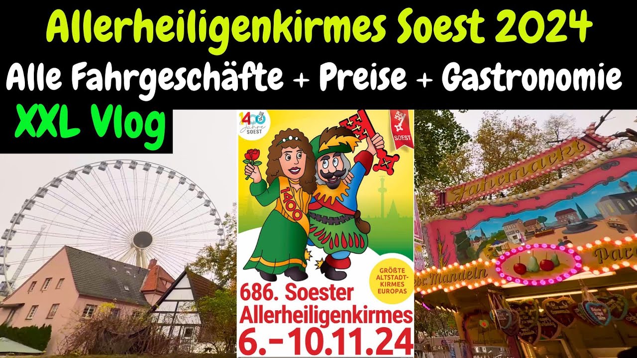 Soester Allerheiligenkirmes 2024 / Vlog / Alle Fahrgeschäfte + Preise + Gastronomie / Soest / Parken