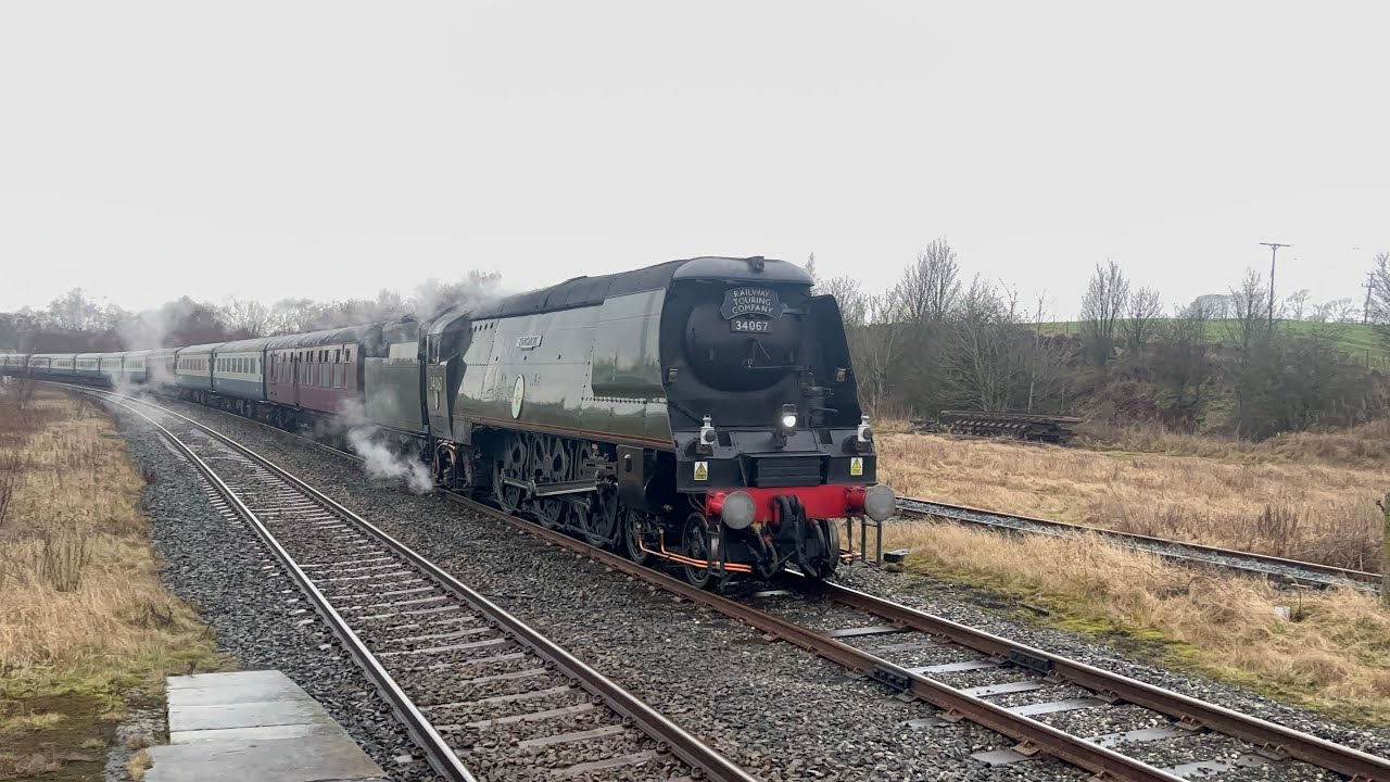 SR Battle Of Britain Class No 34067 “Tangmere” At Hellifield | 4K HD