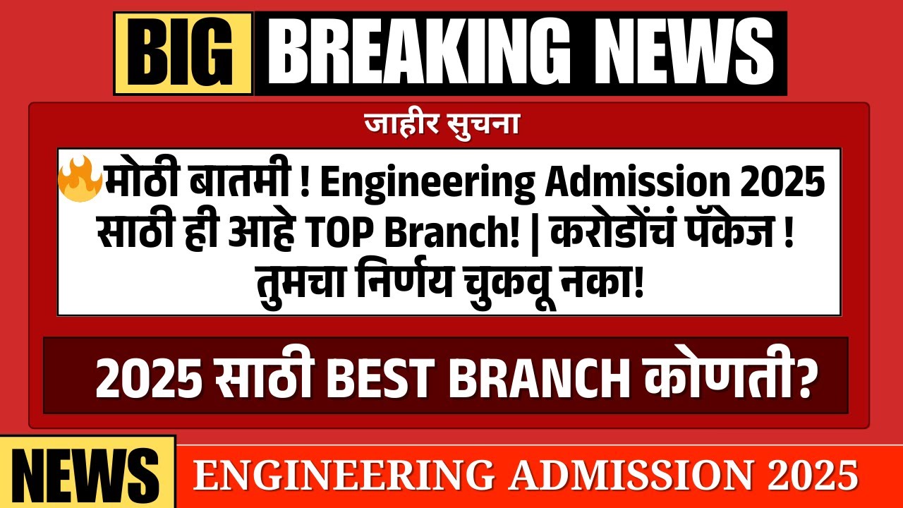 All Branches Explained in 10 Simple Groups! Maharashtra Engineering Admission 2025 | CAP Round Guide