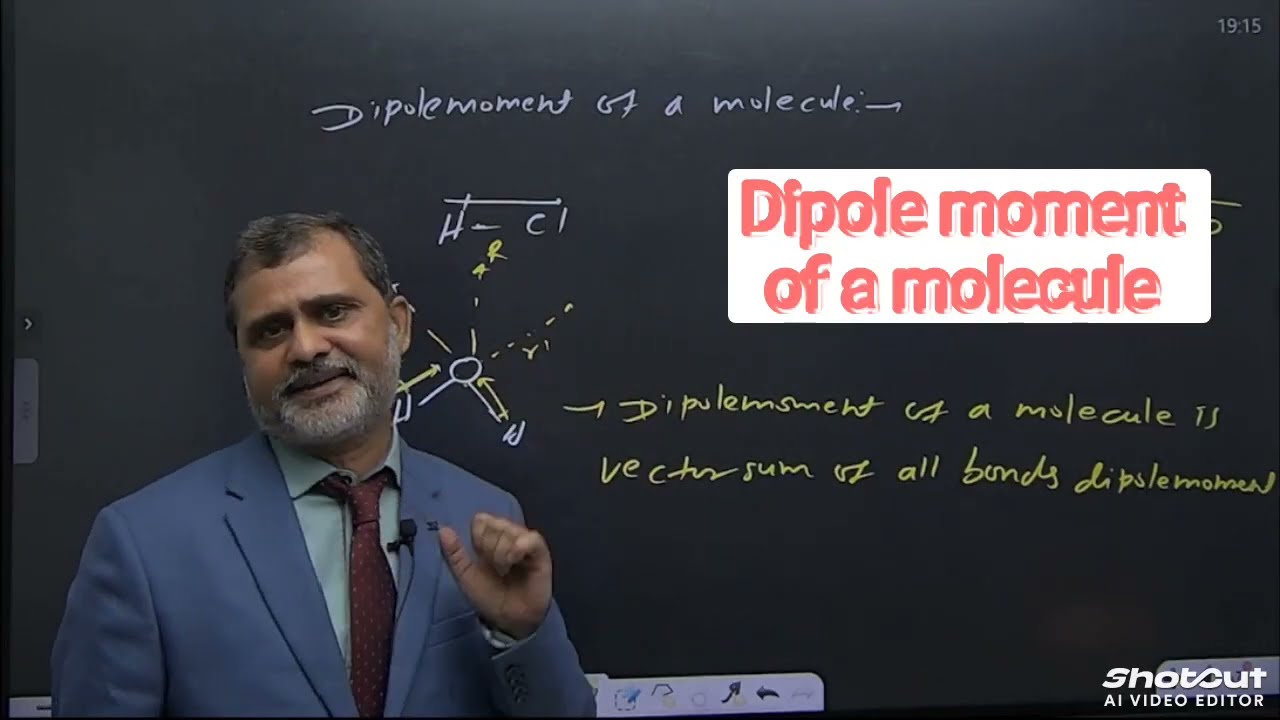 Chemical Bonding 11 Dipole moment 13 NEET JEE IIT NDA Foundation 