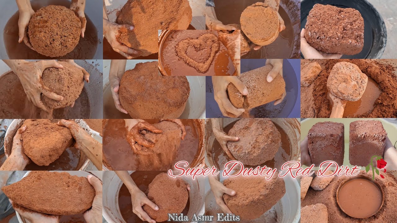 Rich Red Dirt Water Crumbling 😍 || Non Stop Crumbling by Red Queen Asmr ❤️✨