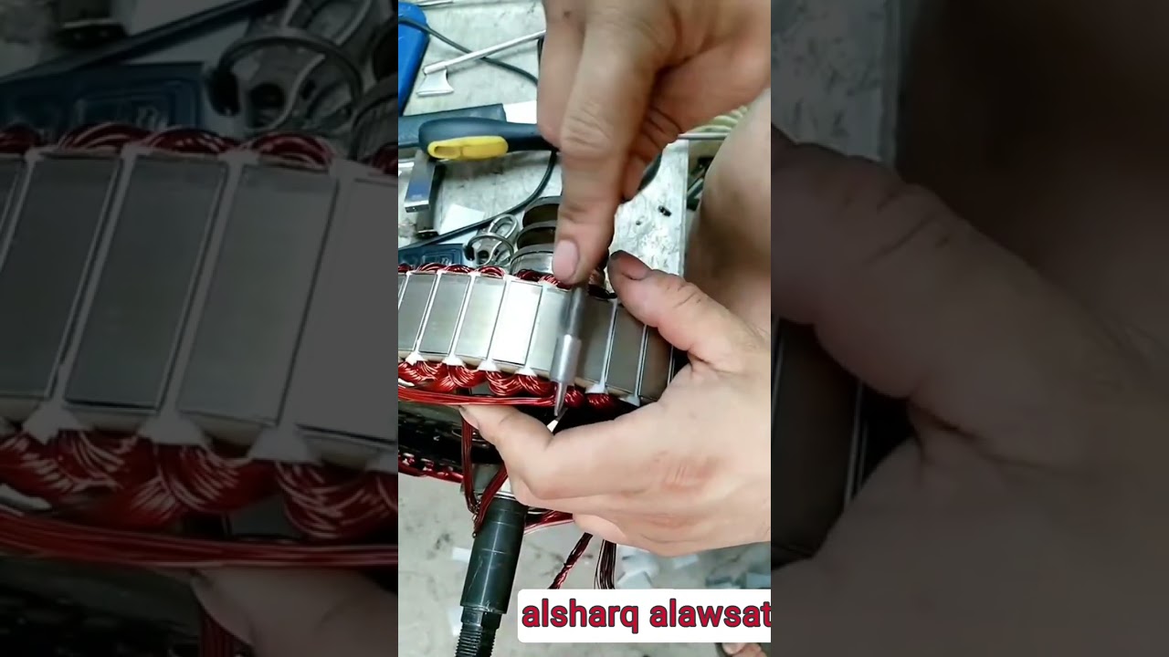 لف محرك دراجات كهربائيه من البداية للنهايه Winding an electric bicycle motor from start to finish