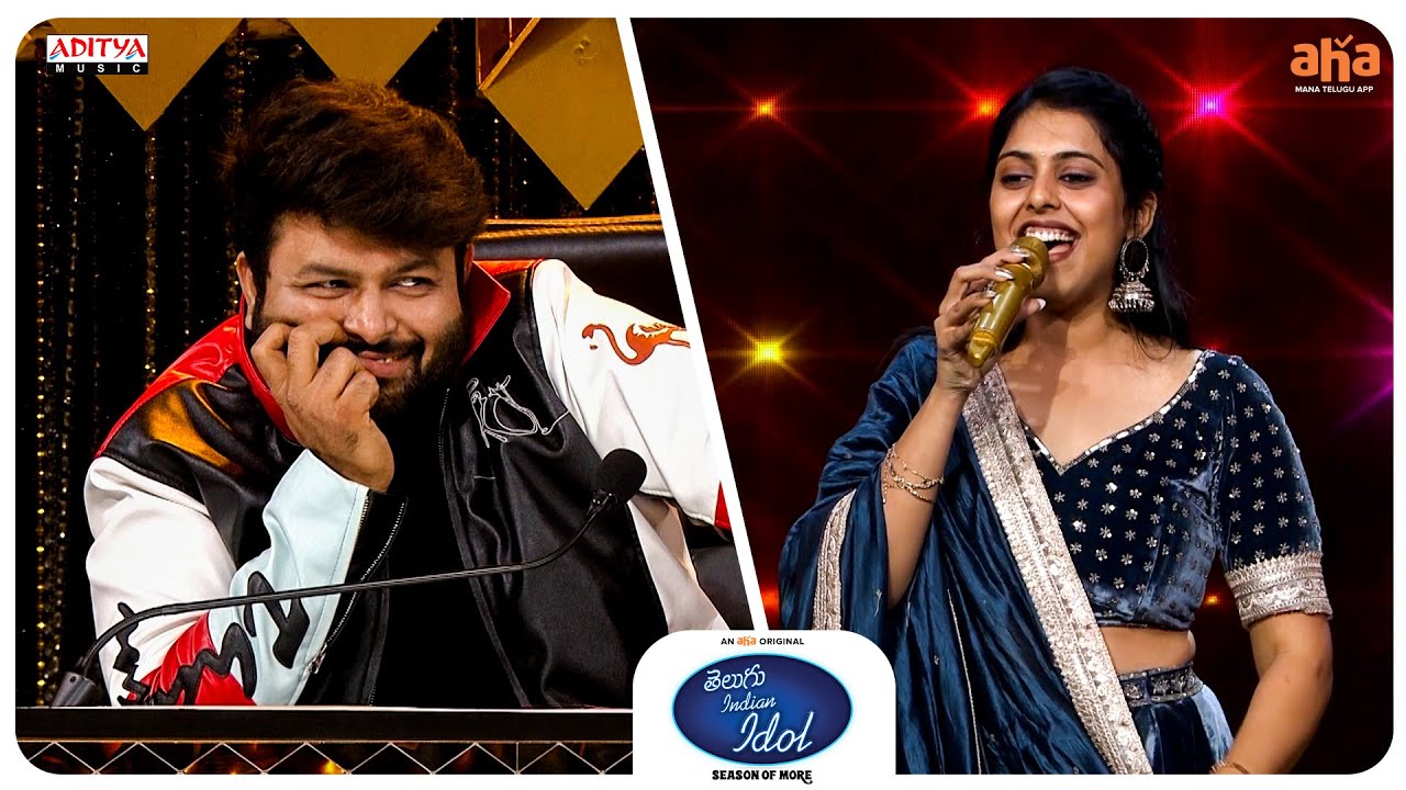 Telugu Indian Idol S3 | Kurchi Madathapetti Song by Rajini Sree Poornima | Thaman S, Karthik