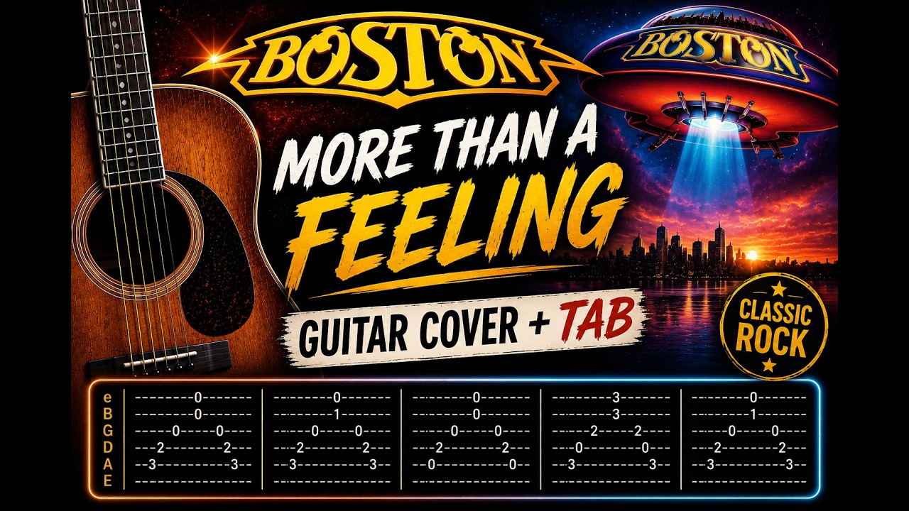 Boston – More Than a Feeling | Guitar Cover + TAB