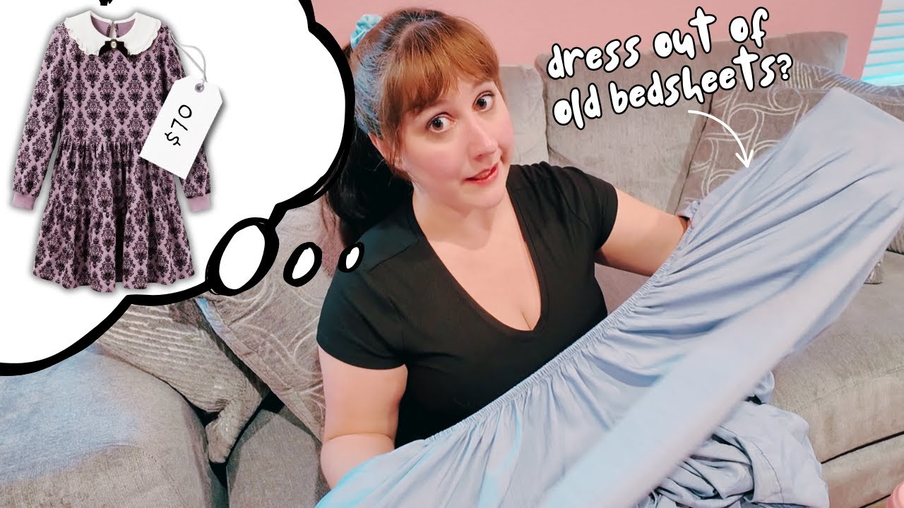 I Made Disney’s $70 Haunted Mansion Dress… Out of Old Bedsheets!?
