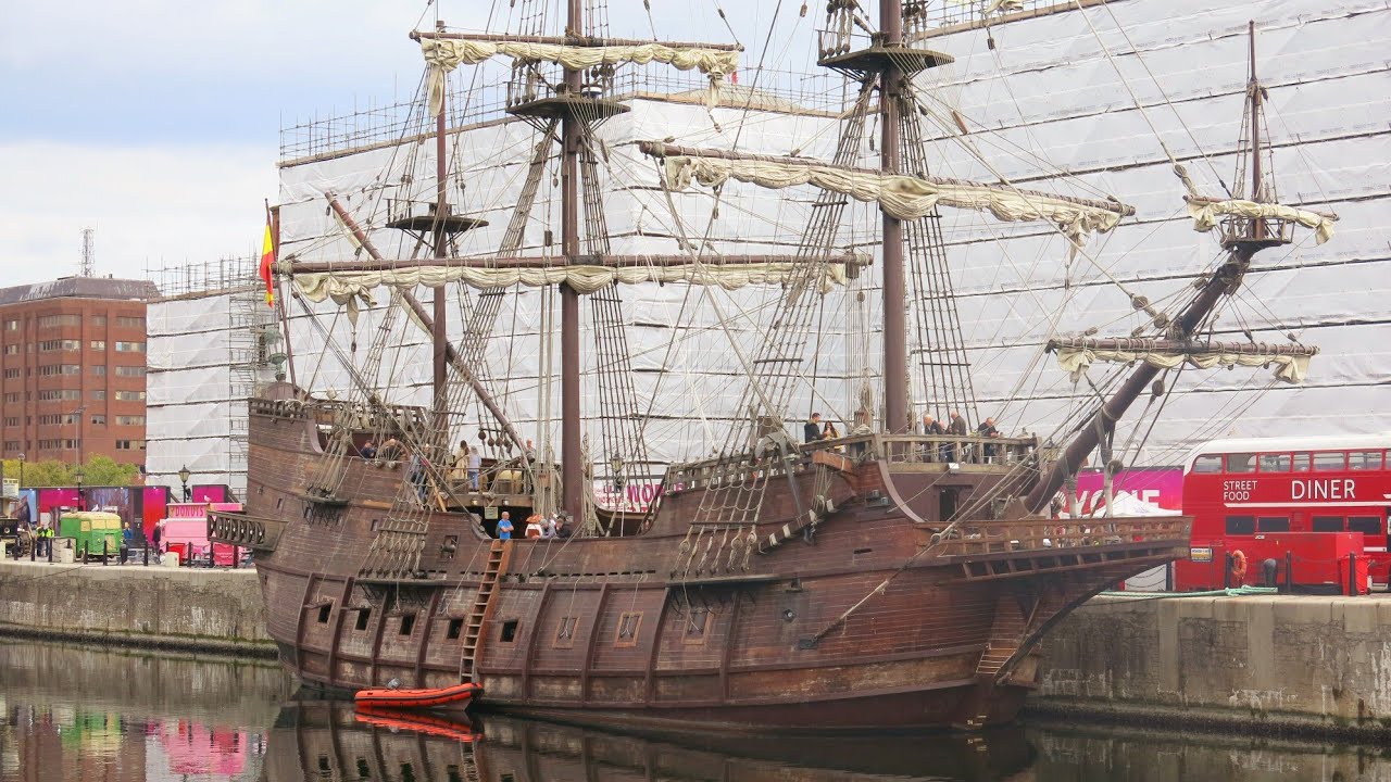 Tall ship Galeon Andalucia in Liverpool