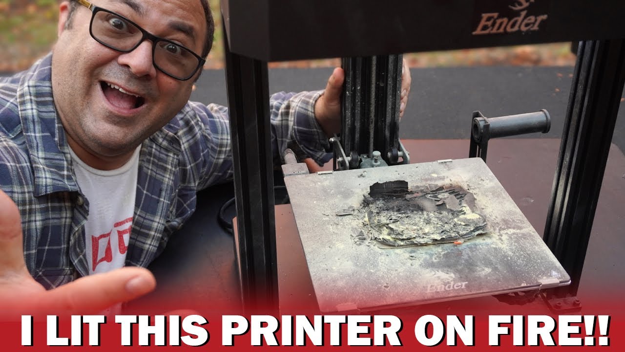 I Lit a 3D Printer on FIRE! : 3D Printer Fire Suppression - Wham Bam 3D