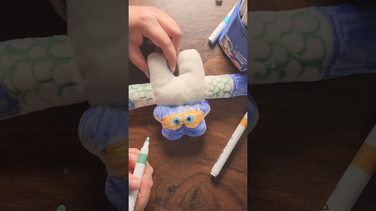 DIY PLUSHIE ##arttherapy #artcarft #plushie #handmadetoys #colouring 