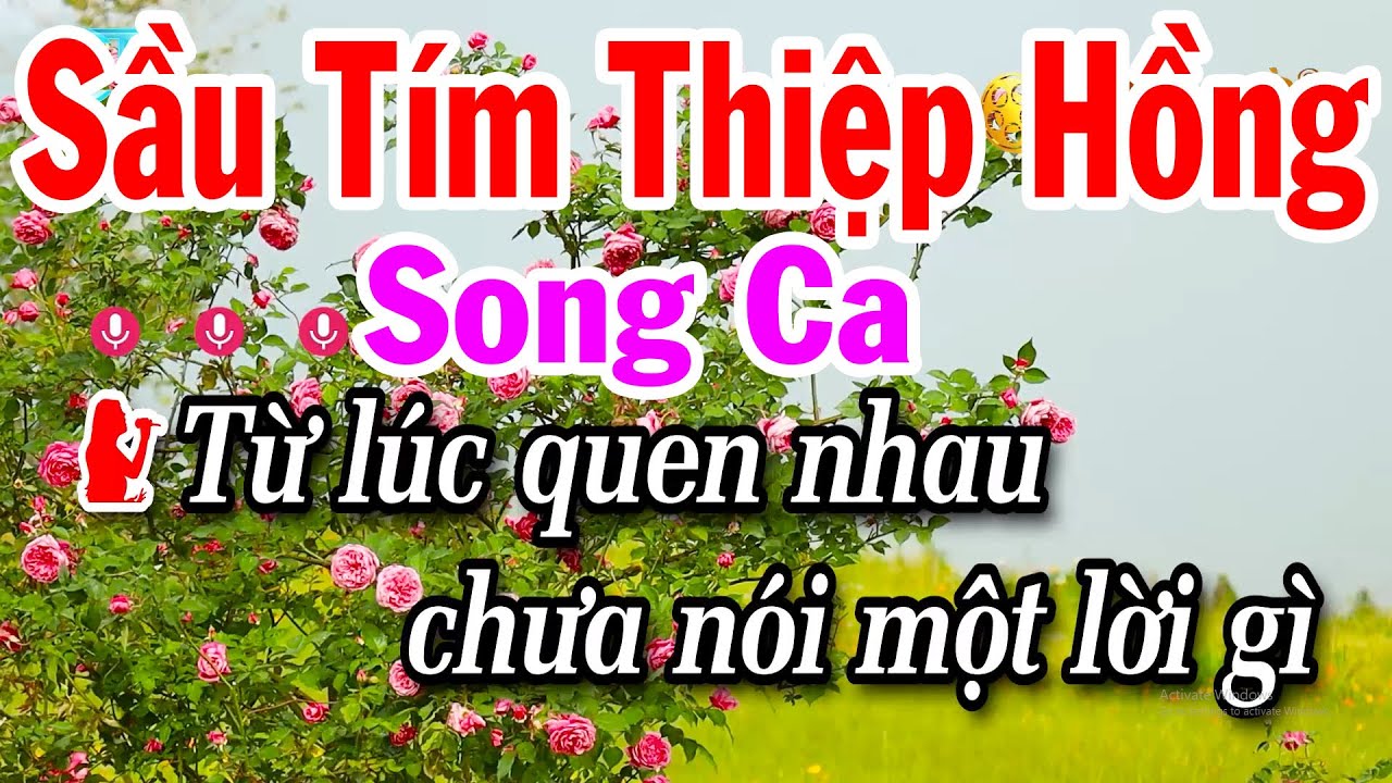 Karaoke Sầu Tím Thiệp Hồng Song Ca Nhạc Bolero Dễ Hát Tuấn Cò