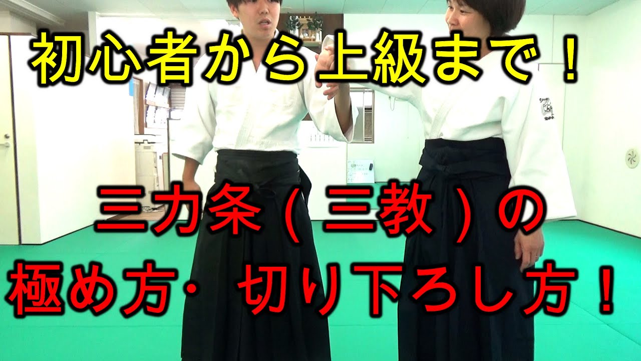 【合気道・三カ条（三教）】初心者から上級まで！極め方から切り下ろしまで解説　Sankajo
