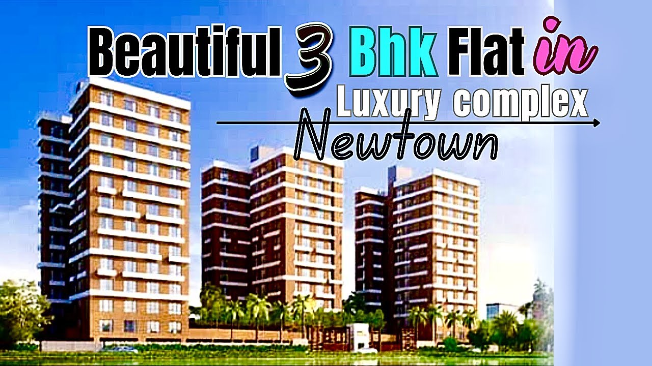 Beautiful south facing higher floor 3bhk flat in luxury complex in Newtown Kolkata #complex #3bhk