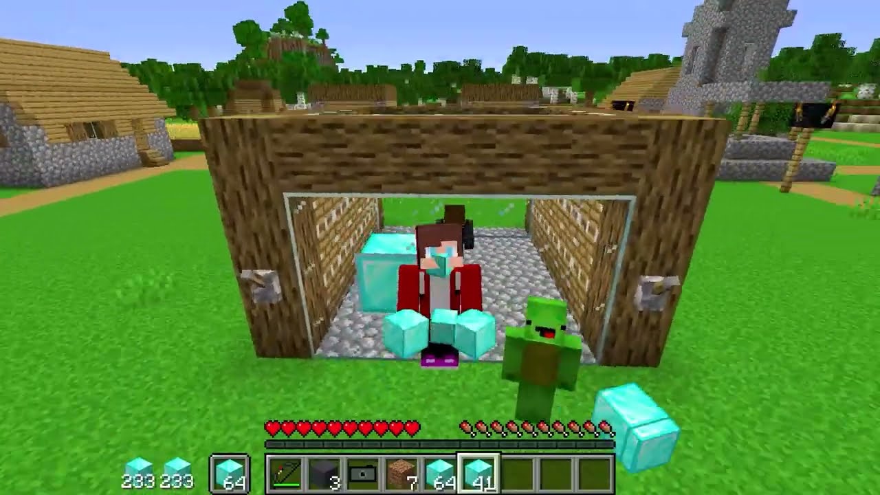 Mikey vs JJ Battle in Minecraft (Maizen)