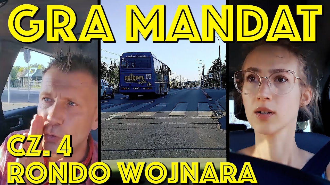 GRA MANDAT Skręt w lewo na rondzie - Rondo Wojnara, Warszawa, WORD Radarowa, cz. 4