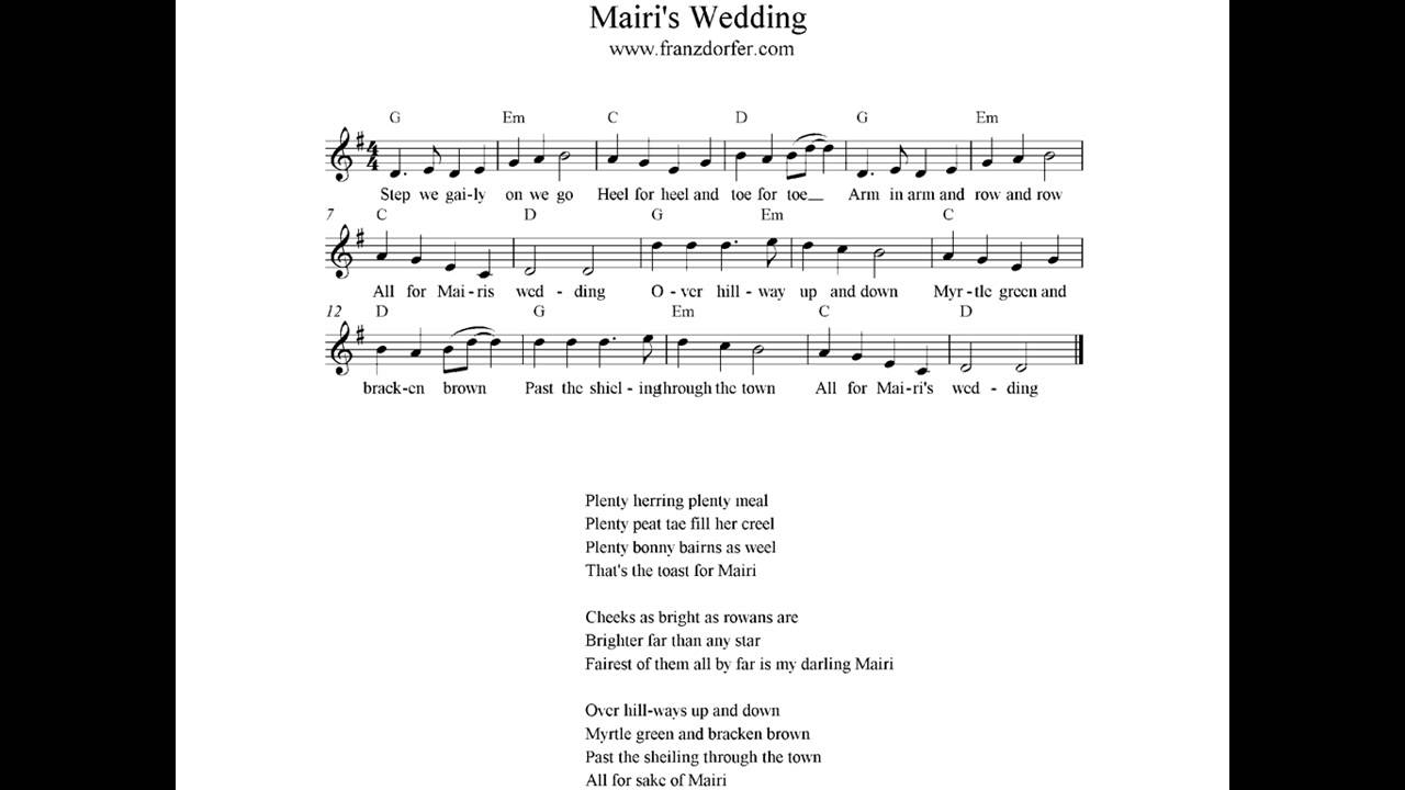Mairi's Wedding instrumental