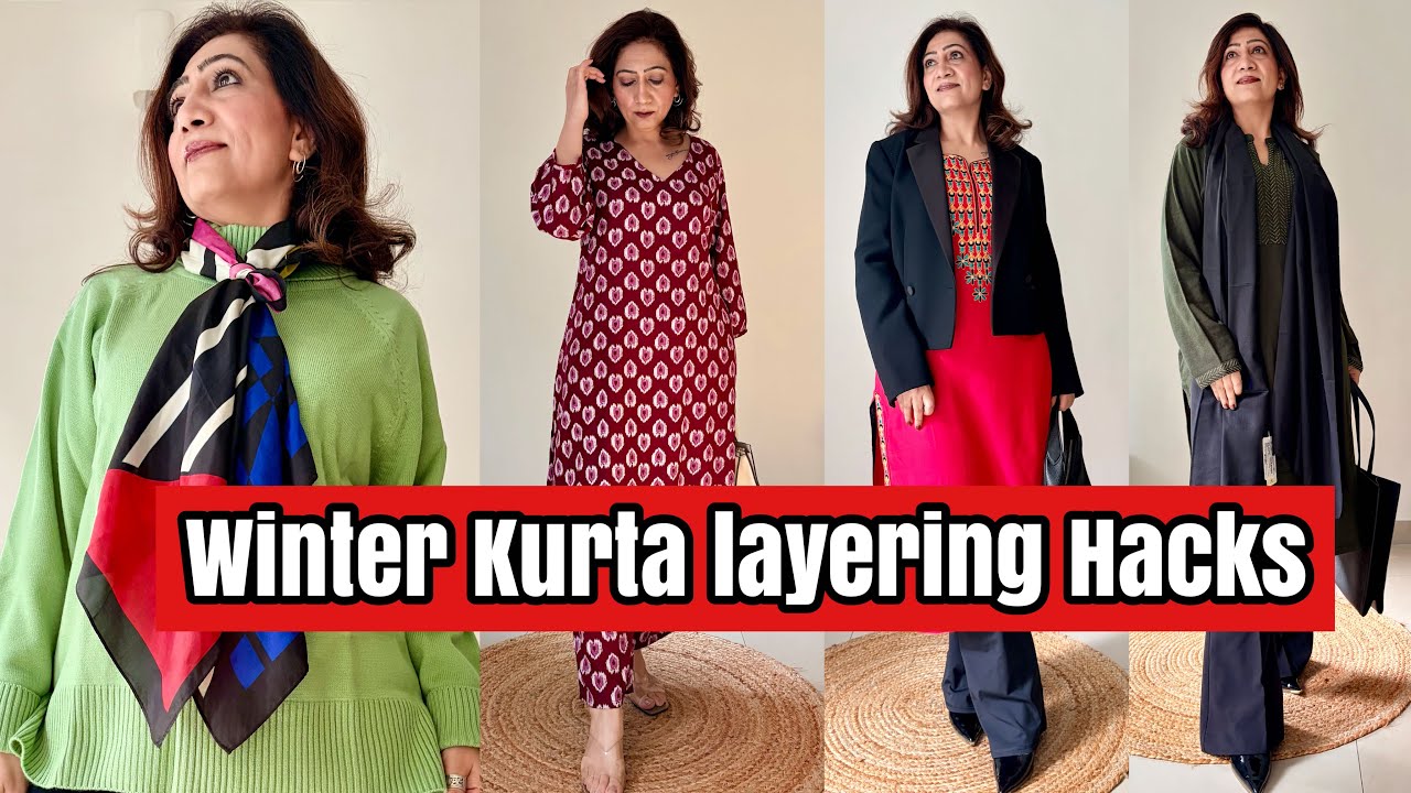 Kurta Ko Winter Mein Kaise Layer Karein | Stylish + No Bulk | Quick Winter Kurta Hacks Thehopestory