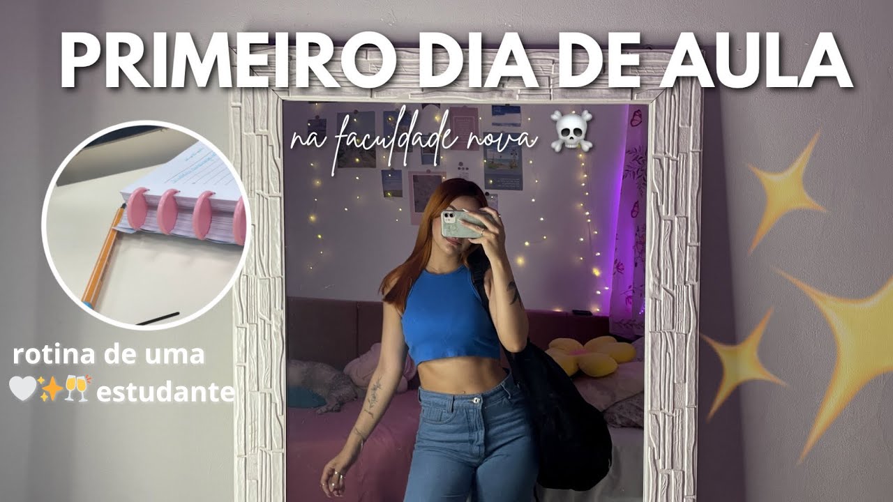 PRIMEIRO DIA DE AULA 🌸🎀 rotina universitára