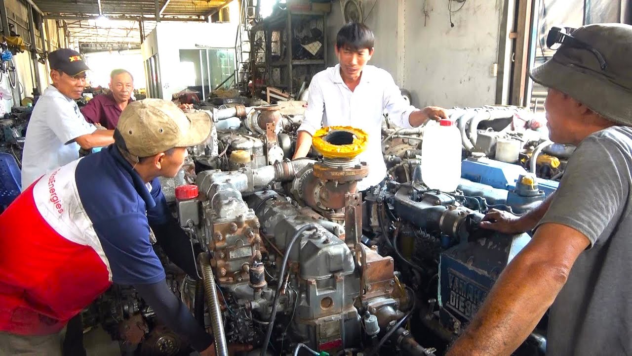 Khách Lai Vung - Đồng Tháp Chọn Máy Về Đặt Ghe Sắt Đóng Mới