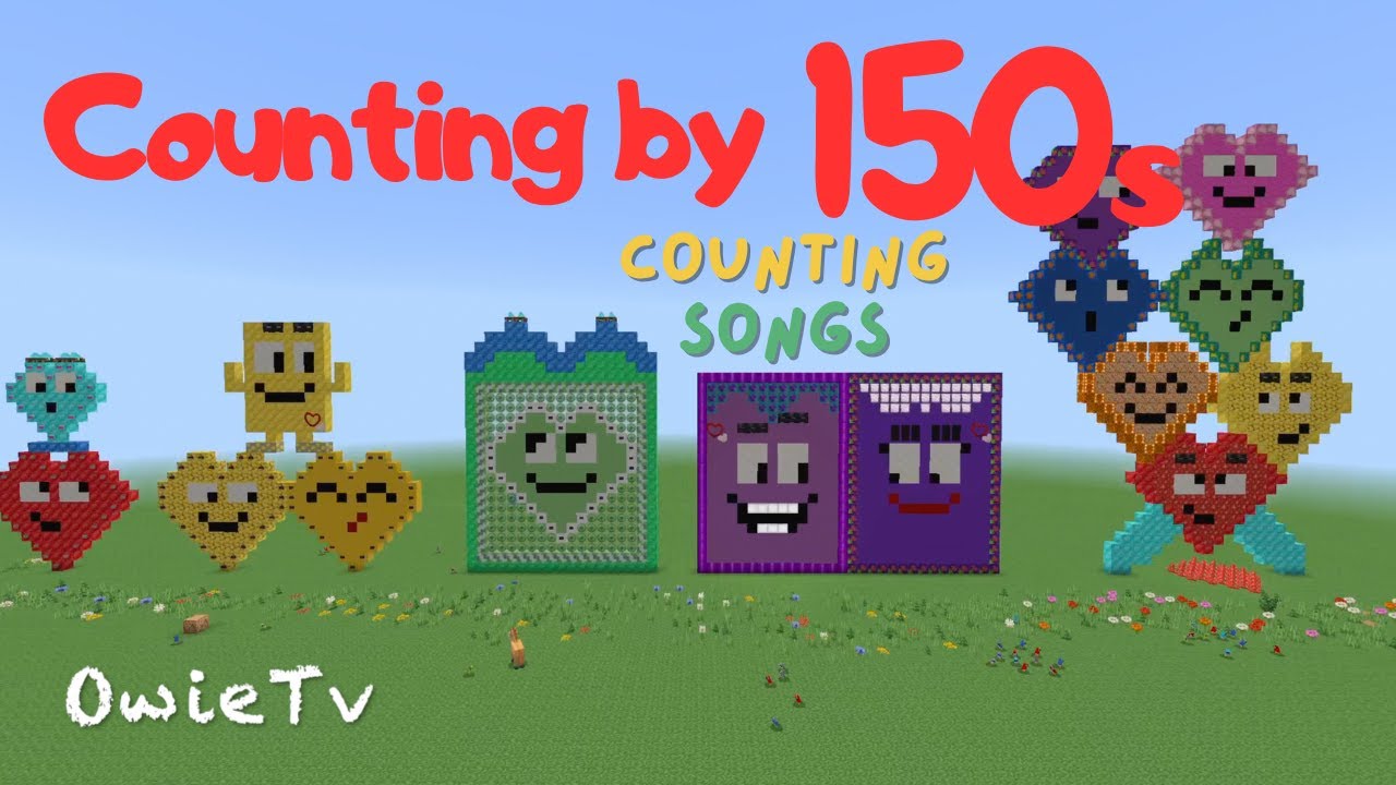 Counting by 150s Song | Minecraft Number Blocks Song | Math and Number Songs for Kids