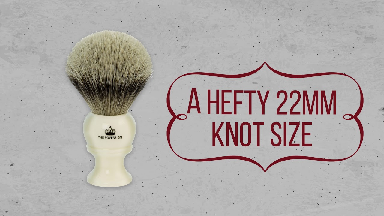 The Sovereign High Mountain White Silvertip Badger Brush: Exclusive  at The Shaving Shack