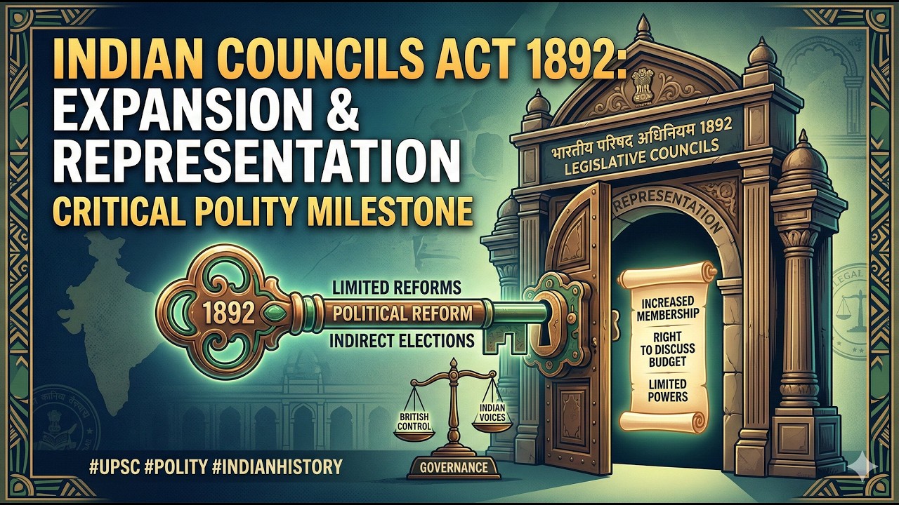 INDIAN COUNCILS ACT 1892 : IN JUST FEW MINUTES - PRELIMS SERIES BY SAARTHI IAS