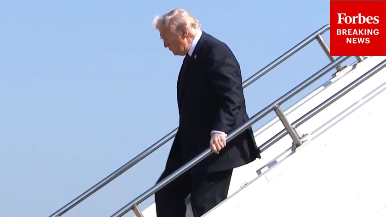 BREAKING: President Trump Seen Arriving With John Cornyn In Corpus Christi, Texas, Ahead Of Rally