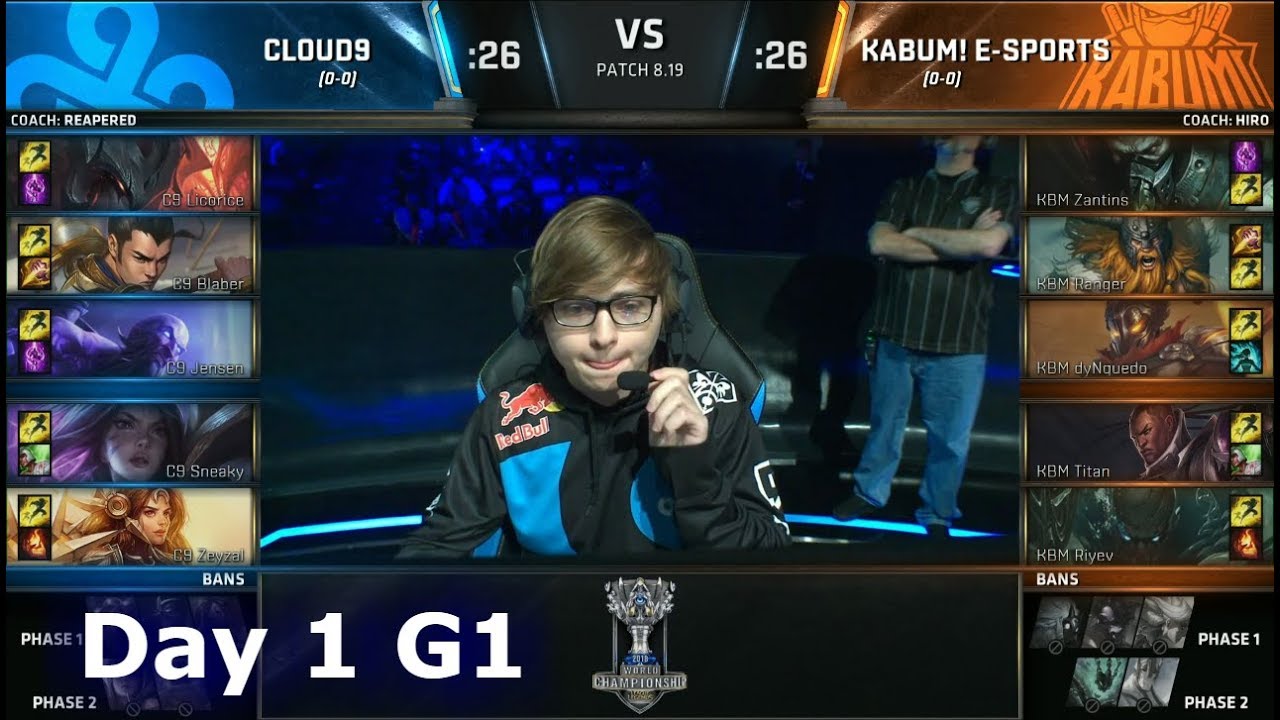 C9 vs KBM | Day 1 Play-In Stage S8 LoL Worlds 2018 | Cloud 9 vs KaBuM! e-Sports #Worlds2018