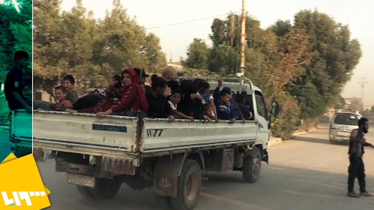 حركة نزوح من مدينة رأس العين شمال سوريا