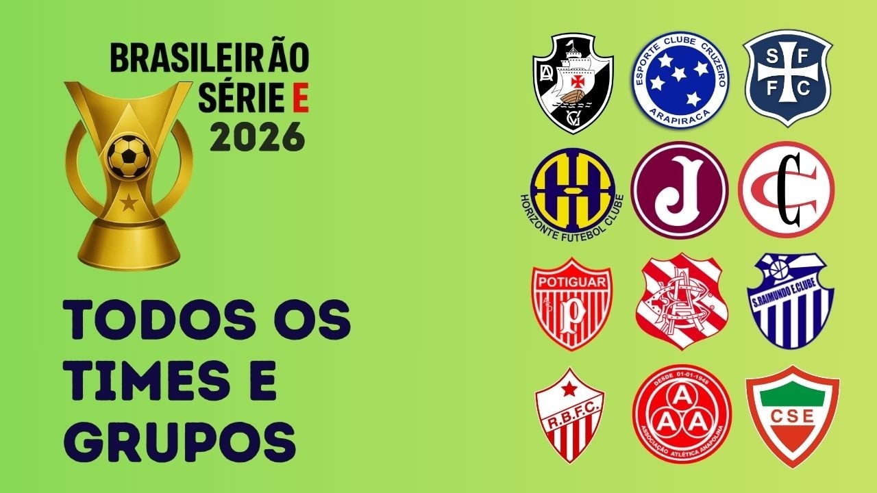 TODOS OS TIMES E GRUPOS DA SERIE E 2026 DO BRASILEIRÃO