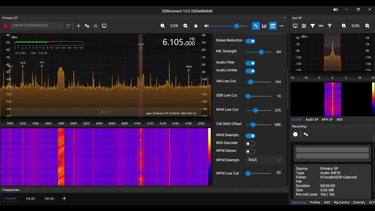 NHK World Radio Japan on 6105 kHz in Japanese from Issoudun transmitter France - SDR Connect