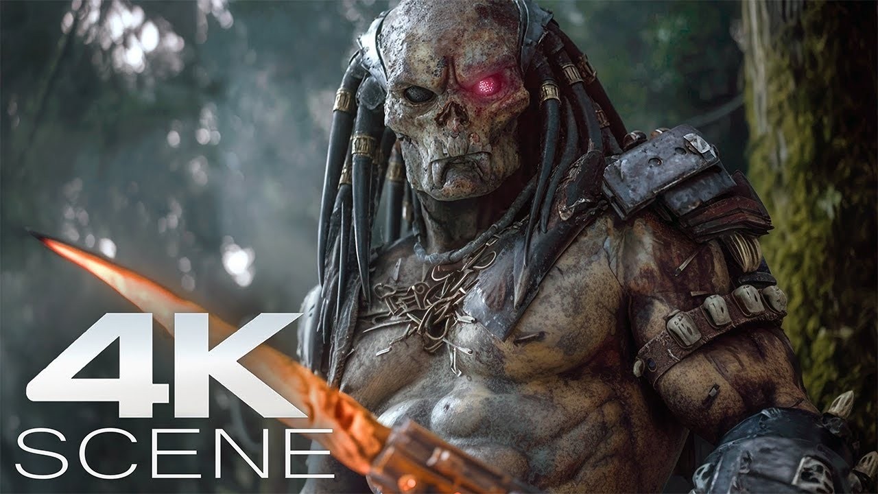 Dek Vs Mechsuit Thia Clone (4K Blu - ray) Fight Scene Predator Badlands Clip | 2025