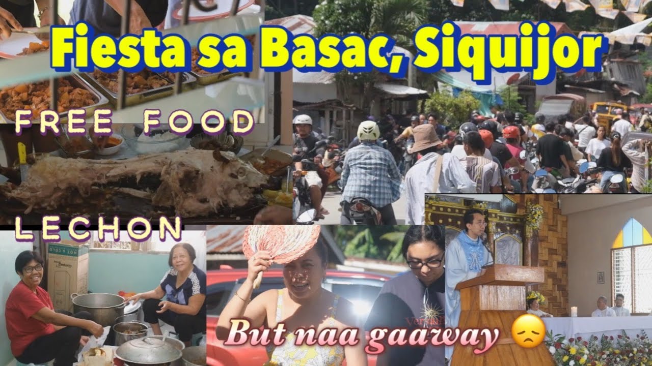 How a Fiesta celebration looks like in Siquijor.crowded streets,happy faces,full belly,karaoke,away