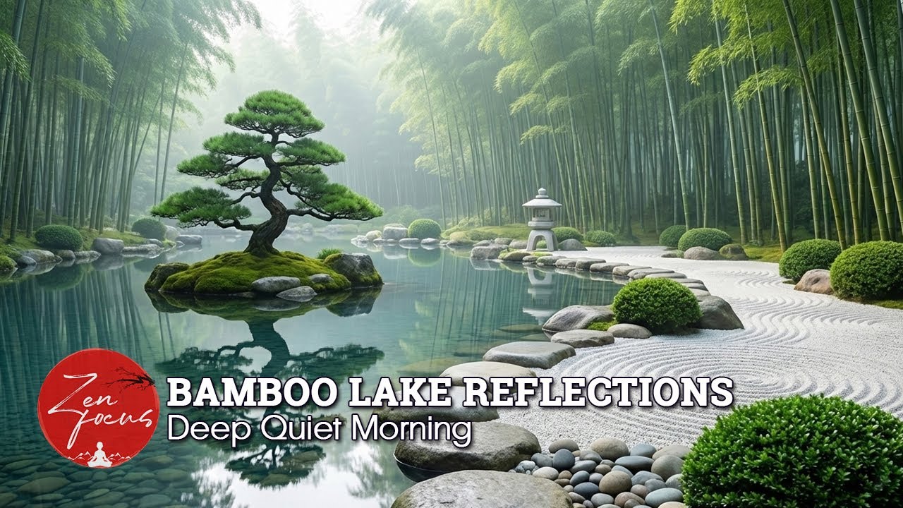 Bamboo Lake Reflections, A Deep Quiet Morning | Zen 1 Hour