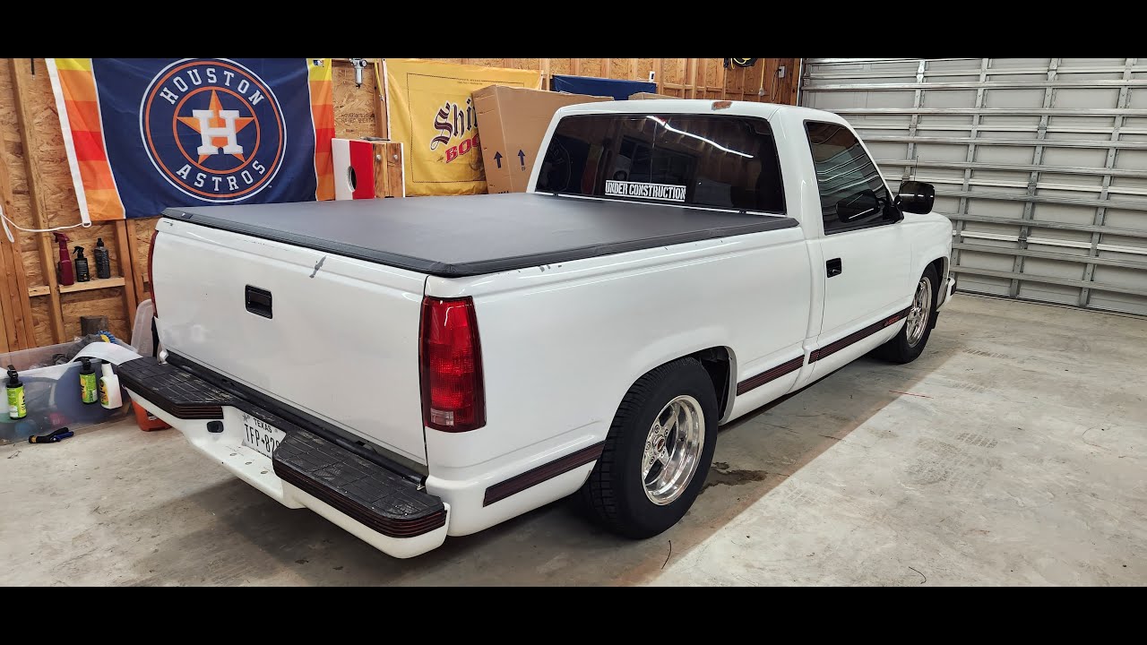 Round 7 of upgrades to my 1989 OBS Chevy! bed cover, bed mats, and bump stops!
