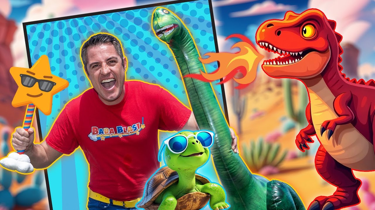 Hunt for The Red Fire Breathing Trex | Dinosaur Videos for Kids | Baba Blast!
