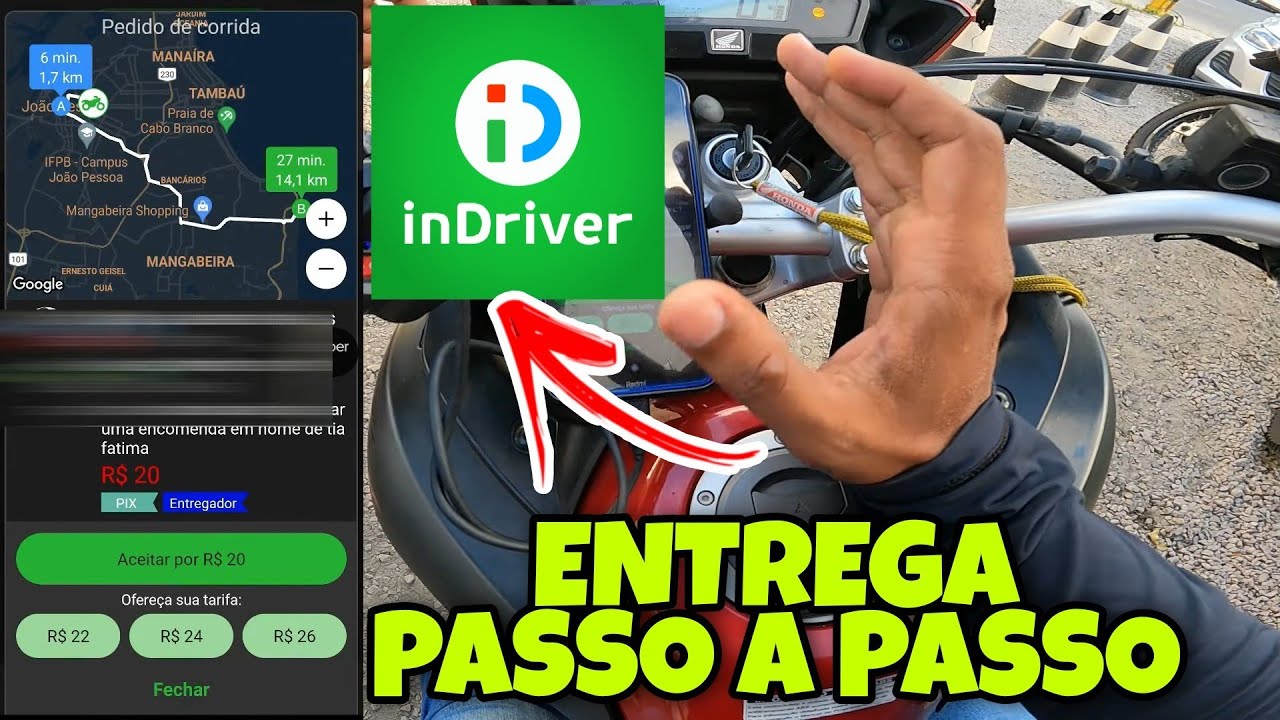 NOVO APLICATIVO INDRIVE - ENTREGA PASSO A PASSO.