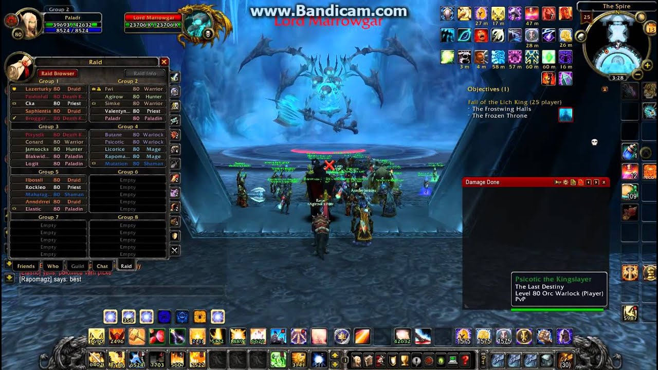 WoW ICC 25 raid First Boss (LORD MARROWGAR)