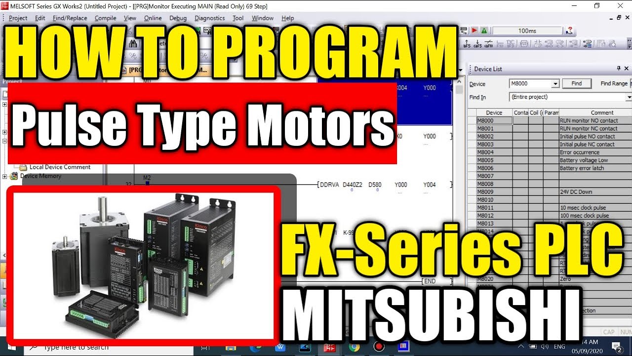 How to Program Pulse Type Motor in FX-Series PLC Mitsubishi | Automation Paradise