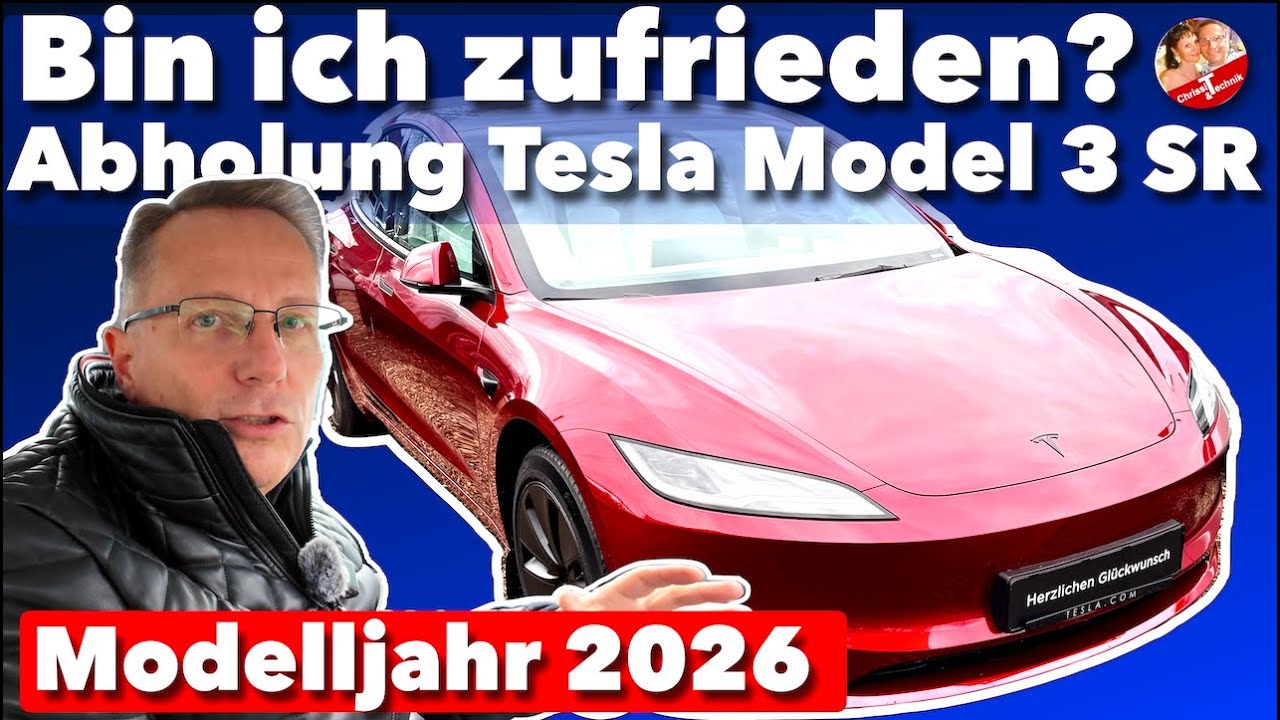 Abholung letztes Tesla Model 3 SR Highland mit "Premiumausstattung" Modelljahr 2026